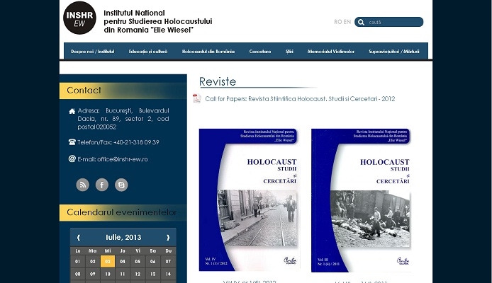 Site de prezentare studierea holocaustului - Inshr - reviste.jpg